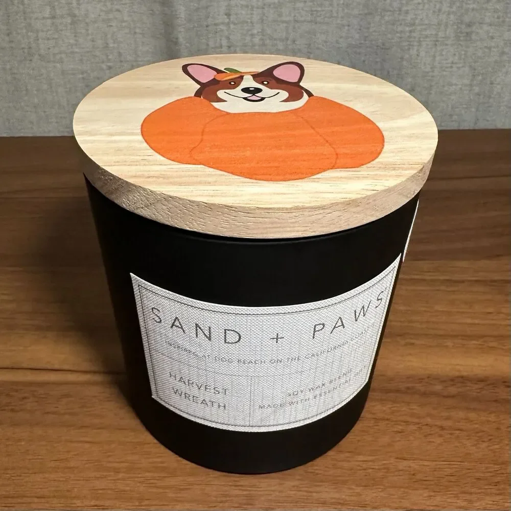 25oz Sand + Paws Fall Corgi Candle